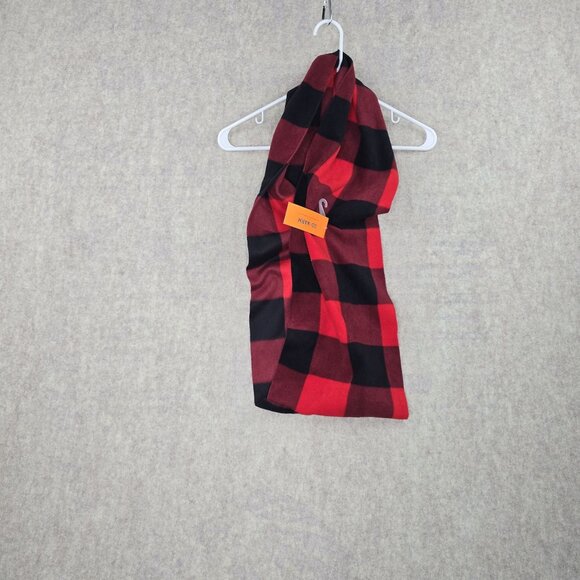 Womens Scarf Bundle Fleece & Woven Plaid Red/Black/Green Multi Pre-Owned - Picture 3 of 7
